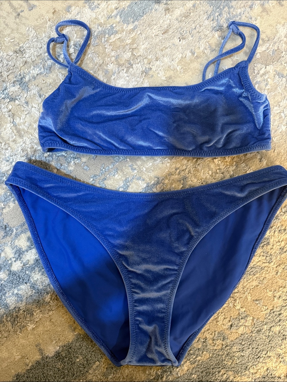 Triangl swimwear blue velvet bikini